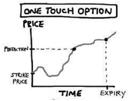 One touch binary option pricing